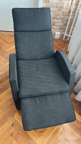 Polohovací křeslo imitace ratan SLEVA 50% - 4