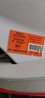 PRODÁM AUTOSEDAČKU Britax Römer King II - 4