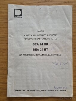 Plynový kotel Dakon Bea 24 BT - funkční - 4