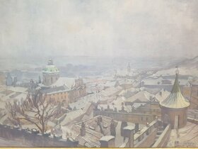 Obraz Zasněžená Praha - Jiří Sýkora 1944 - 4