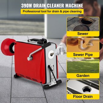 Stroj na čištění odpadů 390W s 16 mm pérem 12,5 m - nový - 4