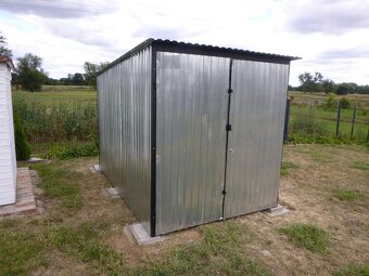 Plechová garáž 2×3 m – pozinkovaná • SKLAD • BÚDA • DÍLNA - 4