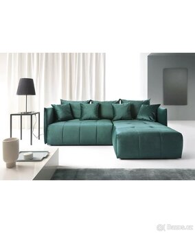 Rohová sedací souprava zelená - 4