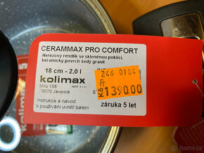 Rendlík Cerammax Pro Comfort s poklicí, ø18 cm, objem 2l - 4