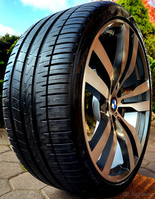 alu R22 5x120, senzory tlaku, letné pneu, BMW X5, X6 - 4