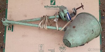 Průmyslová stará lampa - industriální, kloubová - 4