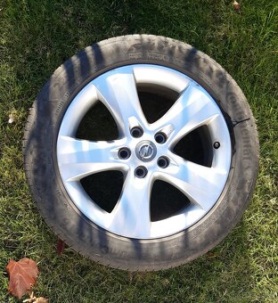 Litá kola Opel,17x7, 225/50 R17, pneu Continental - 4