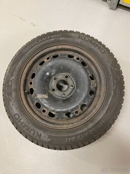 plechová kola s disky + zimní gumy, 185/60 r15 - 4