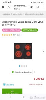 Prodám sklokeramickou varnou desku Mora - 4