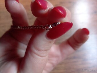 Stříbrný náramek s vltavínem - 4