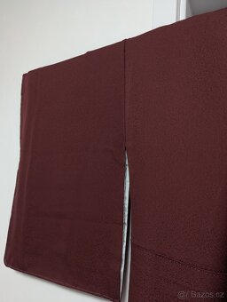 Vínově červené dámské iromuji kimono - 4