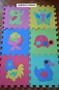 kobercové pěnové puzzle se zvířátky 93 x 62 cm - 4