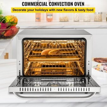 Komerční horkovzdušná trouba 66L/1800W - 4