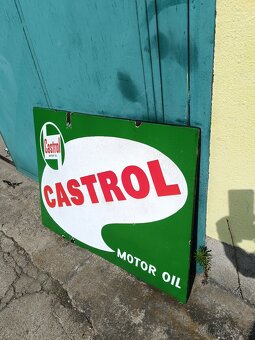 Stará smaltovaná cedule Castrol 1959, slušná, značená - 4