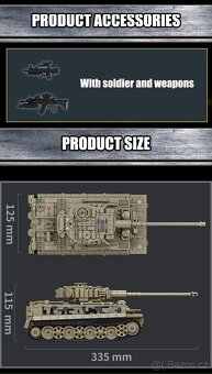 Stavebnice tank Tiger, kompatibilní s LEGO - 4