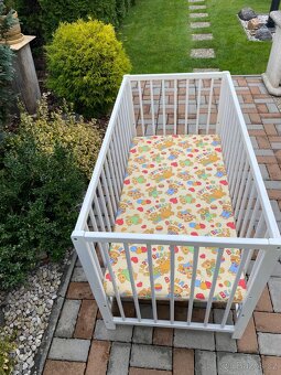 Dětská postýlka (i přístavná k posteli)+zdarma matrace - 4