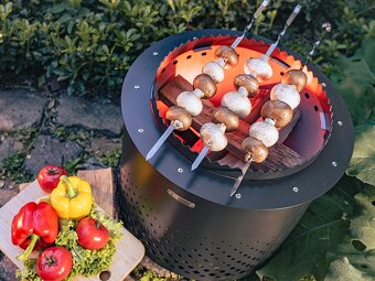 Moderní nízkodýmné ohniště WATRAG GRID — kompaktní nerezová - 4