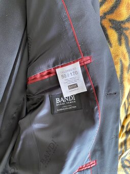 Černý oblek Bandi 50/170 tailored fit - 4