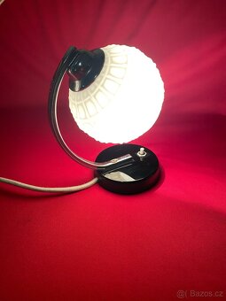 lampa lampička retro lampa chrom lampička na noční stolek - 4