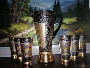 STAROŽITNÝ DŽBÁN SE ŠESTI POHÁRY - 4