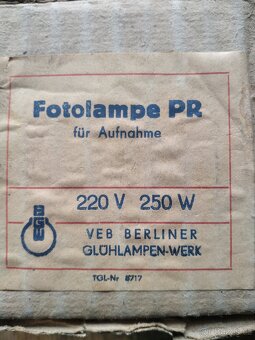 Retro fotolampa žárovka , NDR - 4