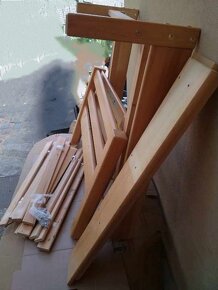 Dřevěná rostoucí postel pro děti + matrace - MOŽNOST DOVÉZT - 4