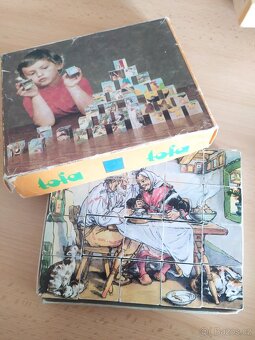 Staré dřevěné retro kostky - 4