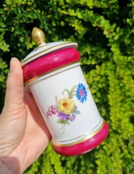 Starožitna porcelánová dóza Alka Kunst Německo - 4