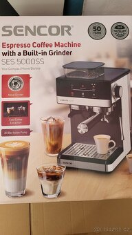 Kávovar, Pákové espresso, 20 barů, kovový mlýnek,Hot&Cold - 4