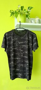 Béžovo černé pánské tričko - 4