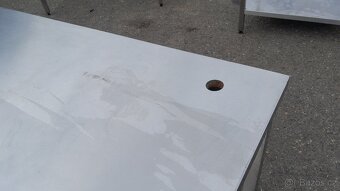 Nerezový stůl 175x70x90 cm se sp. polici - 4