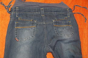 Těhotenské kalhoty - černé, béžové, džíny - 4