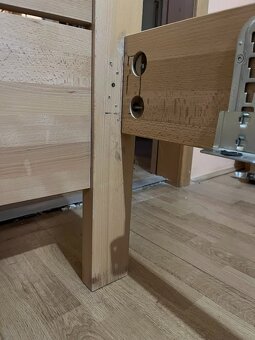 Postel manželská dřevěná buk masiv - 4