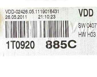 Benzínové budíky 1T0920885C VW Touran 1T3 r.v. 2012 - 4