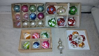 Starší Vánoční ozdoby - skleněné, kuličkové nebo jiné - 4