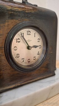 ART DECO STAROŽITNÉ FIGURÁLNÍ POSTŘÍBŘENÉ HODINY - VÍTĚZ - 4