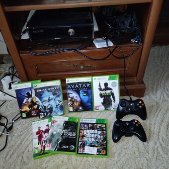 Herní konzole Xbox 360 Slim 7 her 250gb HDD + 2 ovladače a - 4