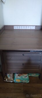 Přebalovací komoda Ikea +vanička+oblečení +set hnízdečko - 4