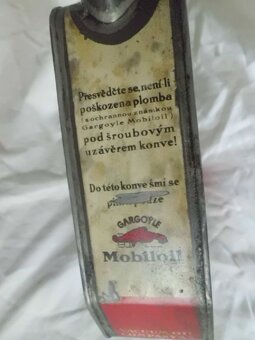 Vzácná Starožitná Plechovka GARGOYLE - MOBILOIL - Pěkná - 4
