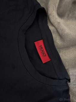 Navy pánské triko Hugo Boss Dolive - 4