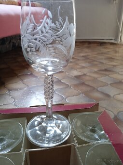 Československé, broušené,skleničky  - 4