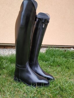 Drezurní lesklé vysoké jezdecké boty Cassini - 4