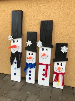 Sněhuláci - vánoční dekorace - 4
