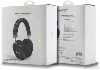 Bezdrátová BT sluchátka Guess G Cube Script Logo Black - 4