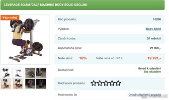 LEVERAGE SQUAT CALF MACHINE BODY-SOLID - 4