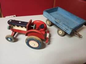 Starožitná hračka traktor obrovský - 4