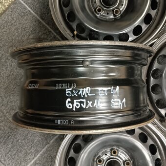 Plechové disky 5x112 ET41 6,5jx16" 57,1 4ks Superb, Passat - 4