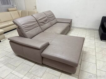 Sedací souprava rohová - kůže - 4