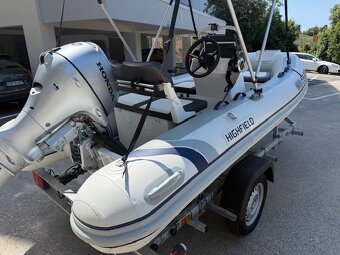 Prodám Highfield + Honda 20HP + vozík + bimini - 4