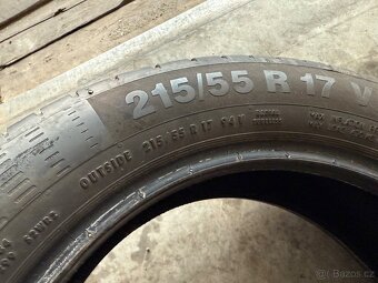 prodám letní pneumatiky 215/55/17 Continental celá sada - 4